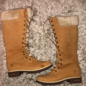 Timberland women’s Tall tan boots size 8 1/2 M